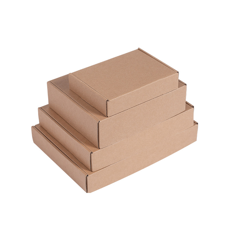 High 30mm series kraft paper super hard packaging box two-color optional foreign trade paper box flying machine Box Flat Square
