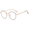 Artistic Retro Round Frame Metal Glasses Frame Men's Trendy Women's Internet Celebrity Ultra Light Flat Light Mirror with Myopia D29203
