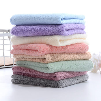 Plain Coral Velvet Dish Towel Square Towel Cut Edge Tea Towel Soft and Absorbent Not Easy to Shed Hair Can Be Used as a Gift Supports Hot Stamping