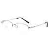 9877 Factory Direct Supply Super Elastic Memory Titanium Metal Myopia Glasses Half Frame Metal Memory Glasses Frame