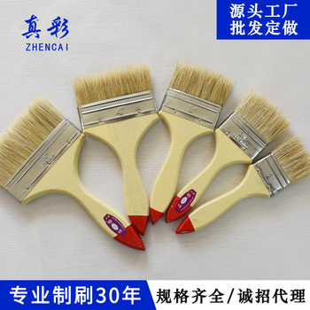 Factory wholesale tool brush bristle brush small lint barbecue brush brush brush oil brush bristle wooden handle brush