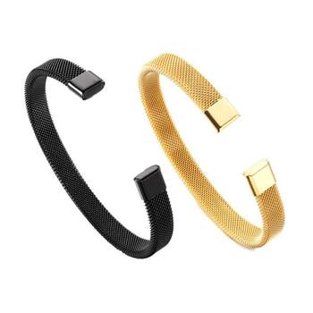 AliExpress hot sale Peifan C- shaped woven mesh bracelet titanium steel stainless steel elastic bracelet cross-border new accessories