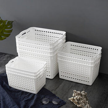 Plastic Storage Basket Desktop Snack File Storage Box Storage Basket Sundry Storage Box Kitchen Storage Storage Basket