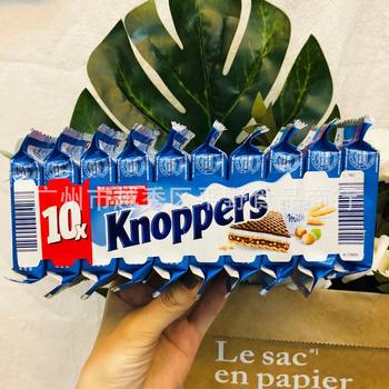 Knoppers Milk Hazelnut Chocolate Wafer Biscuits Imported from german (10 Packs) 250g*24 Rows/box