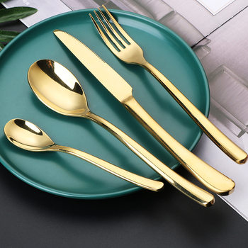 Stainless Steel Moonlight Series Tableware Set Coffee Spoon Dinner Knife Dessert Fork Dinner Spoon
