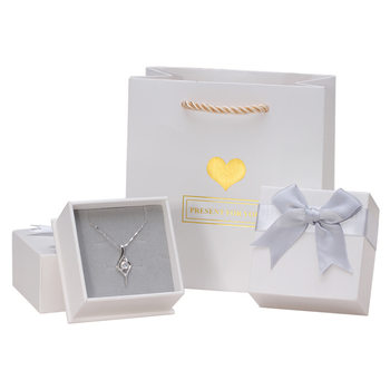 Silver packaging box gray jewelry square durable with sponge cloth paper bag factory supply wholesale