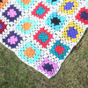 Hot sale grandma block checkered handmade crocheted blanket yoga blanket crochet crocheted cotton thread mat
