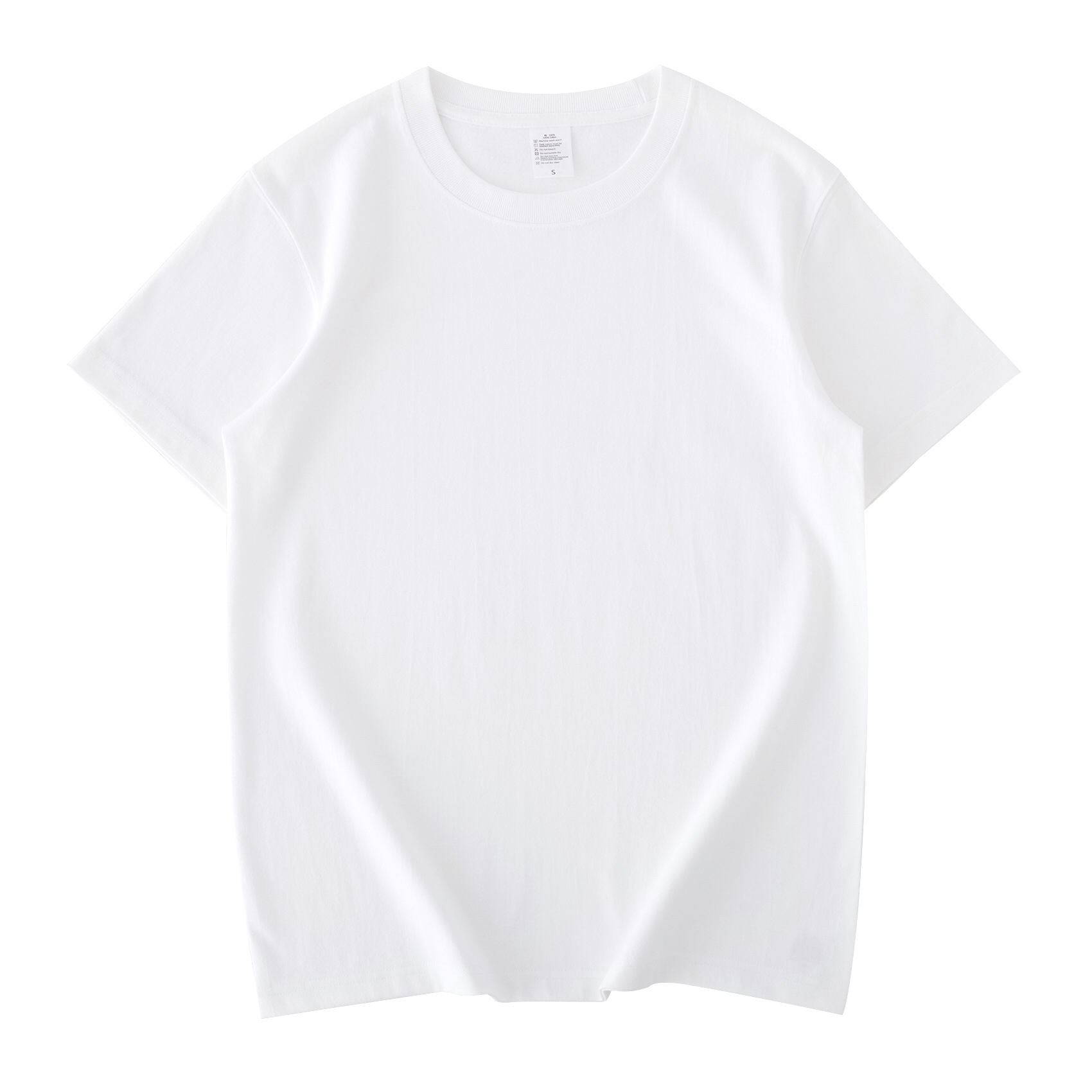 2023 heavy 280g combed double yarn precision Siro spinning T-shirt popular round neck pure cotton solid color short sleeve men's leisure