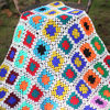 Hot sale grandma block checkered handmade crocheted blanket yoga blanket crochet crocheted cotton thread mat