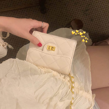 Bags Women's Bags 2021 New Summer Easiest for Match Diamond Chain Bag Small Fragrance Mini Card Bag Wallet Crossbody Bag