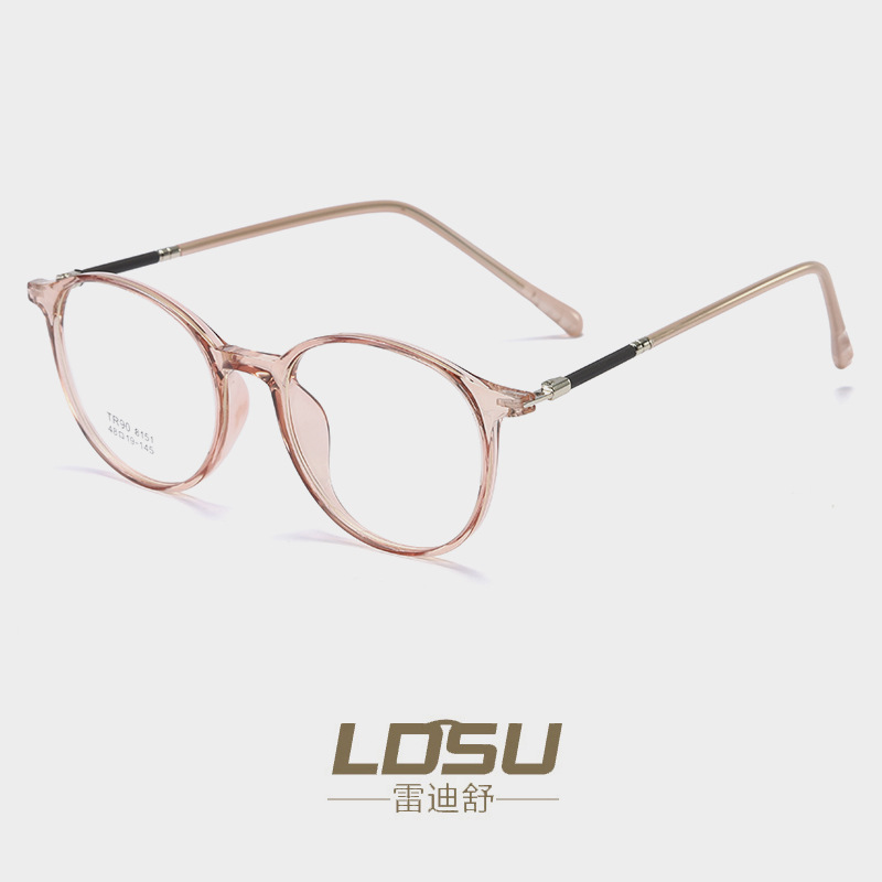 New tr90 glasses retro glasses frame men's and women's literary transparent flat glasses glasses manufacturers direct 8151