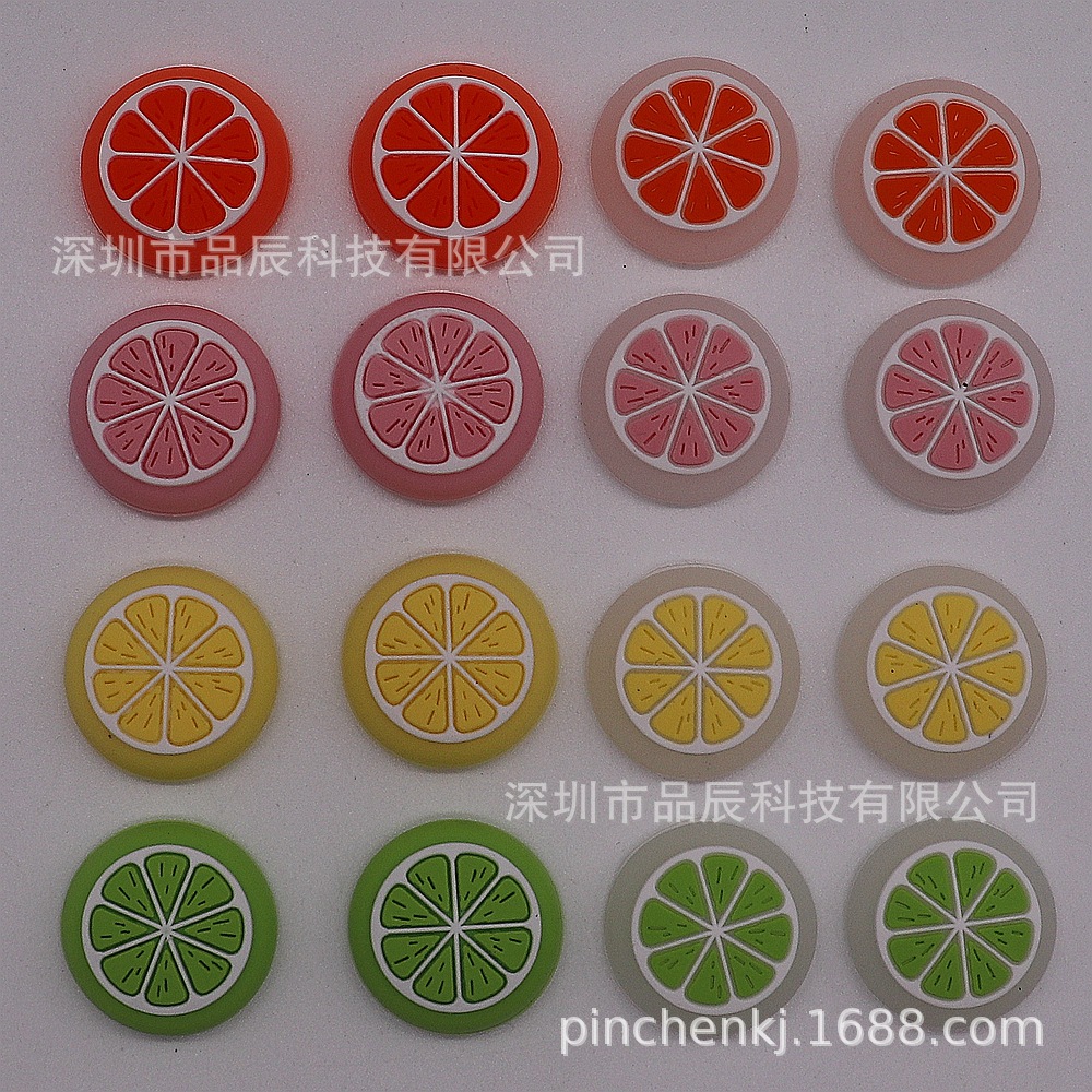 switch handle cap JOYCON rocker cap lemon grapefruit orange luminous button silicone cap