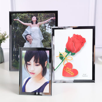 Clear and transparent exquisite crystal glass photo frame crafts photo frame modern simple family photo ornaments wholesale