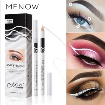 Cross-border MakeuP Menow/meino 12 Pieces/box P112 Lying Silkworm Brightening White High-gloss Eyeliner