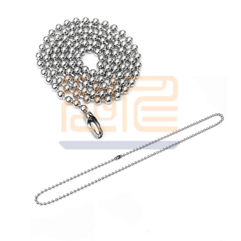 304 stainless steel ball bead chain men's necklace titanium steel European and American Jewelry pendant matching chain ball bead chain wholesale diy accessories