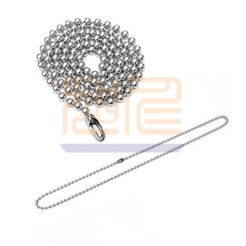 304 stainless steel ball bead chain men's necklace titanium steel European and American Jewelry pendant matching chain ball bead chain wholesale diy accessories
