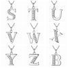 Spot wholesale silver plated accessories 26 English letter necklace popular creative A- Z letter jewelry