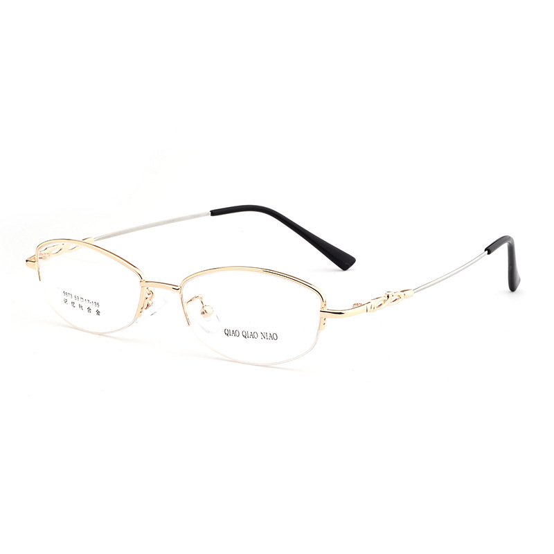 Factory direct supply memory titanium alloy glasses frame craft leg metal memory glasses frame retro alloy frame 9873