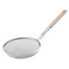 201 stainless steel colander wooden handle punching oil grid 40 mesh flour sieve baking tools Kitchen Dumpling fishing filter