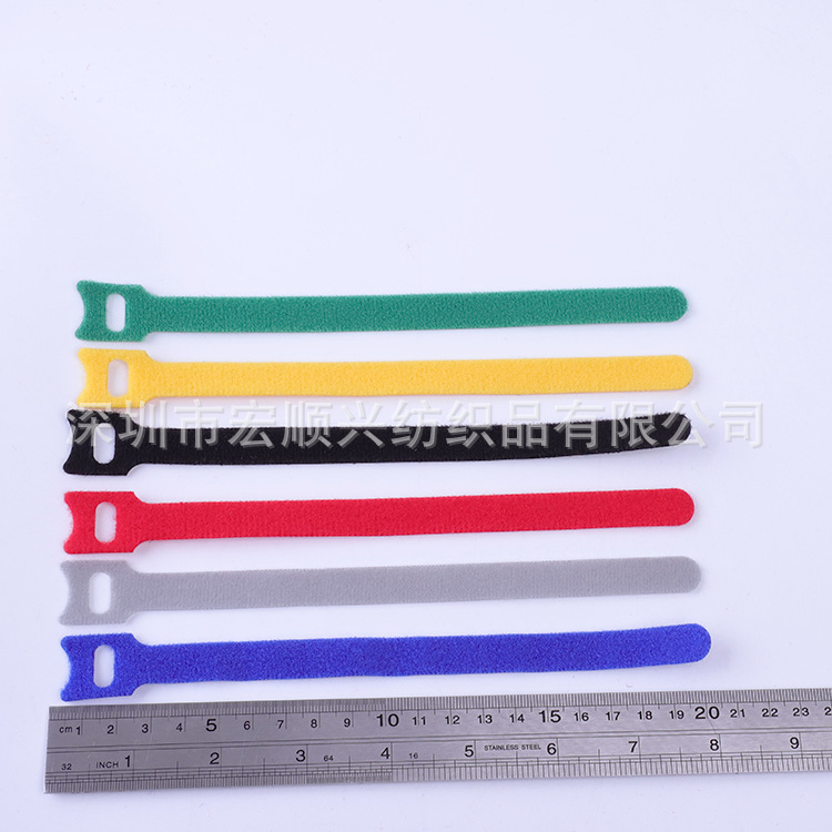 Factory spot nylon back-to-back cable ties T-type back-to-back Velcro charger cable ties T-type cat head cable ties