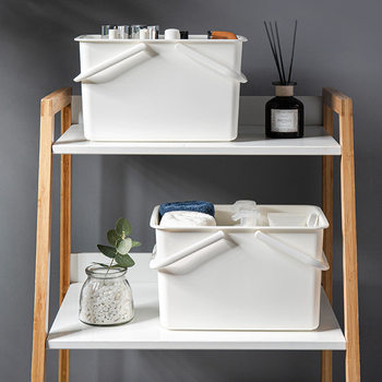 Simple bath plastic draining basket bath portable thickened Wholesale draining basket household bathroom dirty clothes storage basket