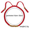 Amazon new jewelry hand-woven Diamond Knot bracelet Xizang creative shaped copper beads red hand rope