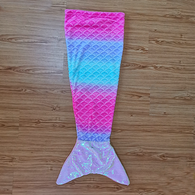 Mermaid Blanket Soft Sofa Blanket Decoration Rose Crochet Romantic