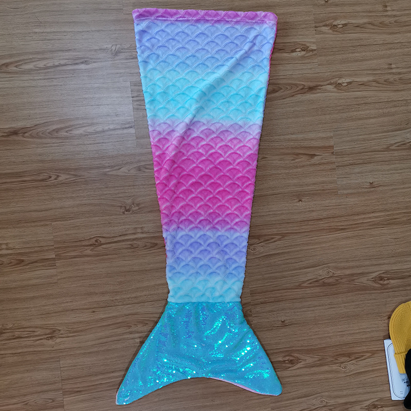 Mermaid Blanket Soft Sofa Blanket Decoration Rose Crochet Romantic