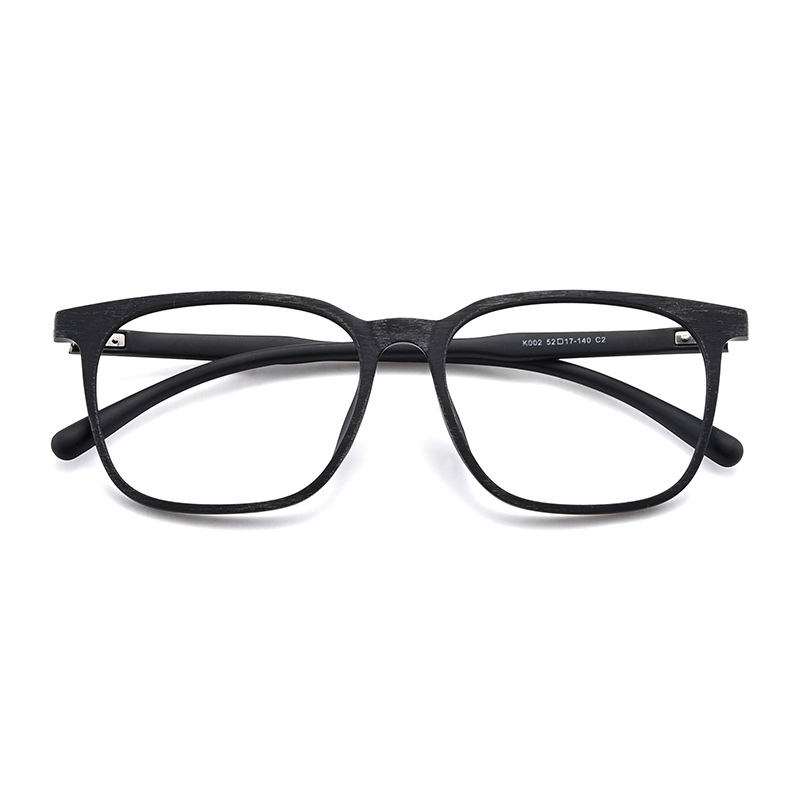 TR90 myopia glasses frame retro large frame imitation wood grain glasses frame can be equipped with myopia K002