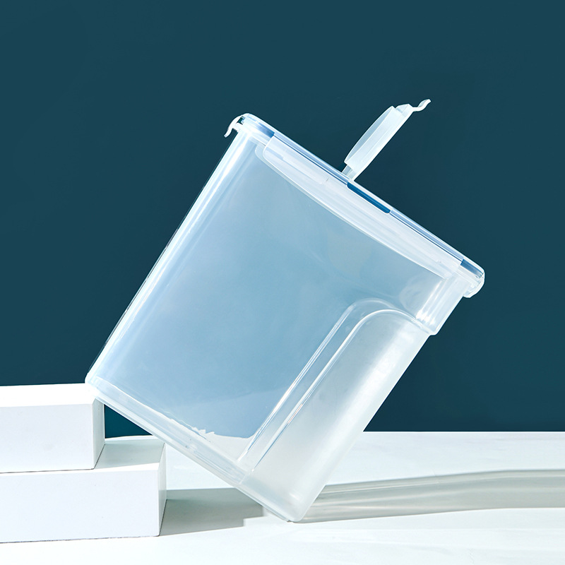 Cross-Border Kitchen Sealed Jar Flip-Top Grain Storage Box Refrigerator Side Door Plastic Storage Box Fresh-Keeping Milk Powder Jar