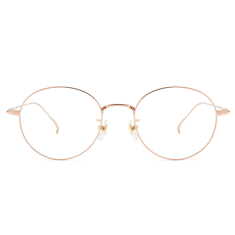 Pure titanium myopia glasses frame men's Korean fashion can be equipped with power lenses comfortable retro glasses frame women