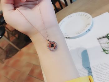 Fashion New Clavicle Chain Titanium Steel 100 I Love You Necklace Confession Handy Gadget 18k Rose Gold Korean Jewelry