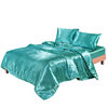 New Solid Color Tencel Four-Piece Set Foreign Trade Cross-Border Simple Imitation Silk Satin Bedding Wholesale