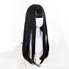 Wig Women's Foreign Trade Black Long Straight lolit Wig Full Head Cover Net Red Chemical Fiber High Temperature Silk Full Top Wig Cover wigs