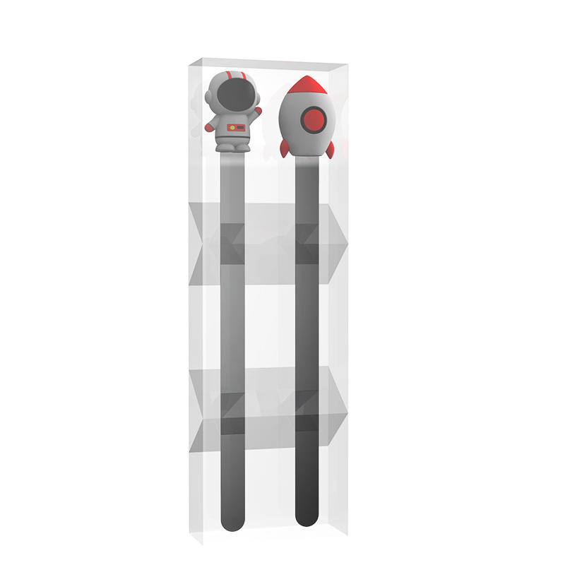 Space Odyssey Astronaut Rocket Bookmark 3D Stereo Cartoon Metal Lengthen Bookmark Creative Creative Creative Student Gift