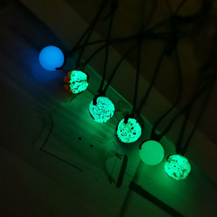Cross-border Explosions Accessories Luminous Double-sided Glass Ball Solar System Cosmic Star Necklace European and American Luminous Necklace