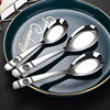 Spot Stainless Steel Household Fuzi Flat Bottom Spoon Creative Children's Spoon Dessert Spoon Home Hotel Support LOGO