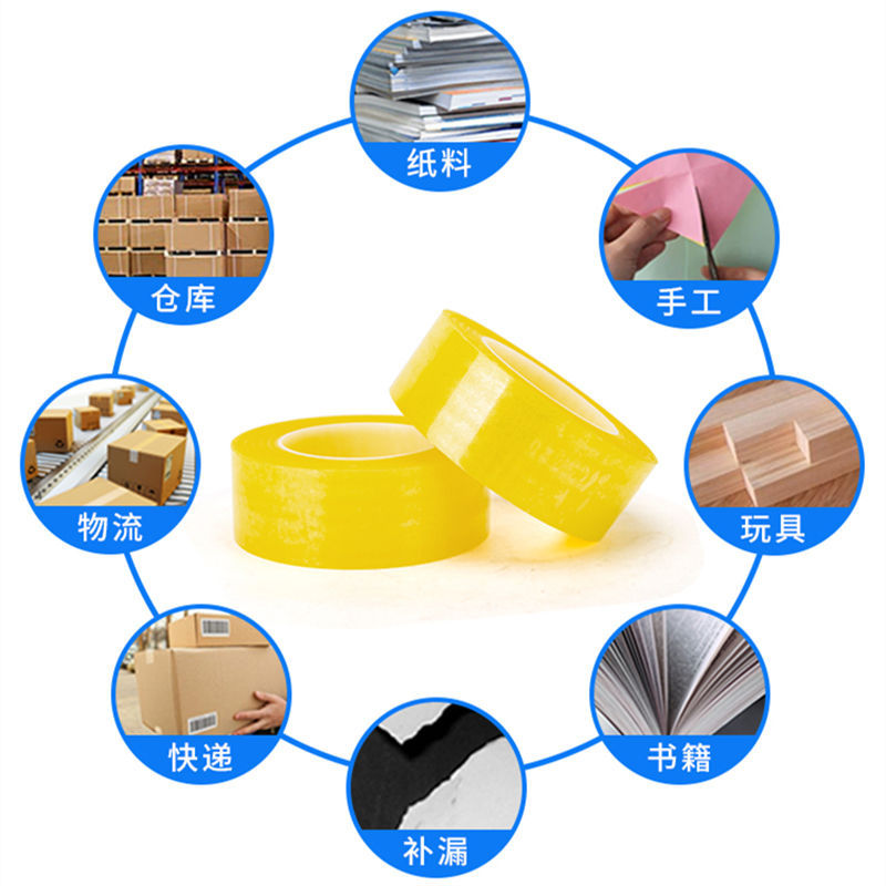 Sealing transparent tape large roll beige tape packaging printing wide tape express warning wholesale