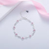 Japanese and Korean style sweet girl heart bracelet female pink zircon cherry blossom bracelet ins Net red style personalized bracelet bracelet
