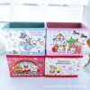 Japanese cartoon PU storage box foldable storage desktop storage box cosmetic stationery accessories sorting box
