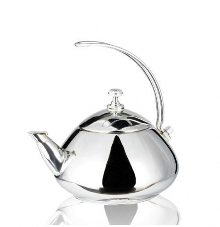 Stainless steel teapot curved handle pot fashion European style teapot induction cooker teapot with tea compartment coffee pot court cold kettle