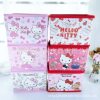 Japanese cartoon PU storage box foldable storage desktop storage box cosmetic stationery accessories sorting box