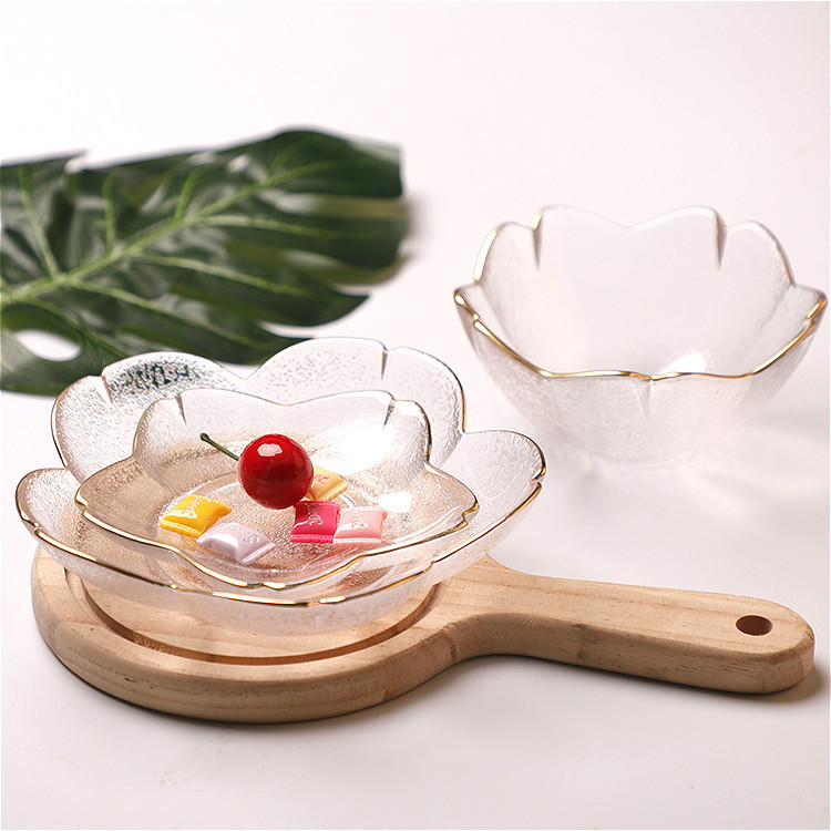 Glass Small Bowl, Glass Fruit Plate, Shell Plate, Glass Bowl, Shell Dish, Ice Cream Bowl, Crystal Creative Tableware