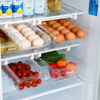 Refrigerator Egg Storage and Organization Rack, Drawer-Type Fresh-Keeping Box, Rolling Egg Box, Hanging Fresh-Keeping Box