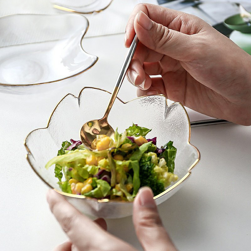 Glass Small Bowl, Glass Fruit Plate, Shell Plate, Glass Bowl, Shell Dish, Ice Cream Bowl, Crystal Creative Tableware