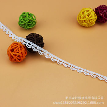 Teeth wavy lace water-soluble lace lace lace milk silk embroidery lace clothing accessories black and white spot