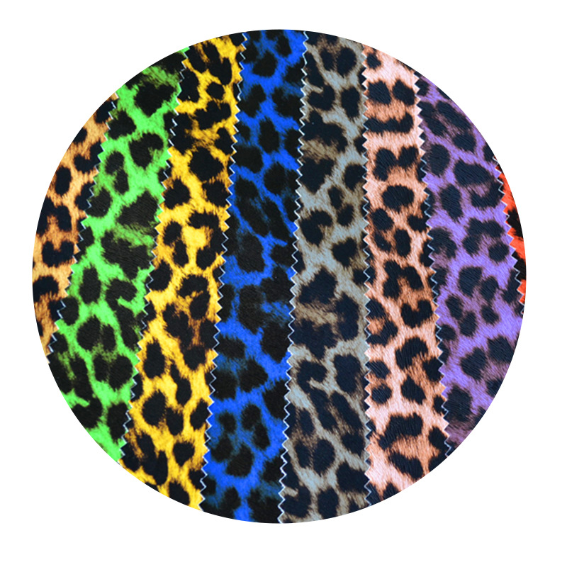 pu Leather Fabric 0.7mm Leopard Leopard Print Leather Handbag Belt Cosmetic Box Bag Artificial Leather