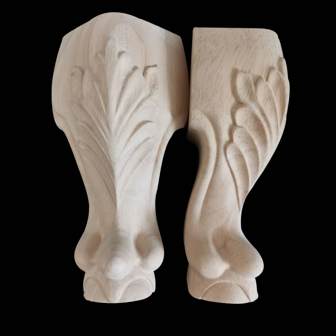 Manufacturer European Solid Wood Legs Tv Cabinet Legs Sofa Legs Coffee Table Legs Cabinet Feet Foreign Flower Legs Table Accessories