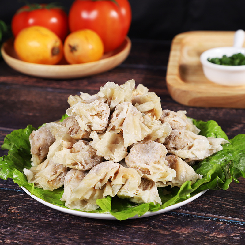Fujian specialty Fuzhou Yuyuan meat swallow 250g flat meat wonton wonton wonton dumpling quick-frozen small chaos fast food wholesale
