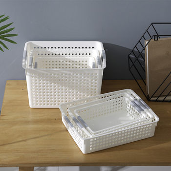 Factory Direct plastic PP rectangular storage basket desktop storage basket kindergarten toy storage box wholesale